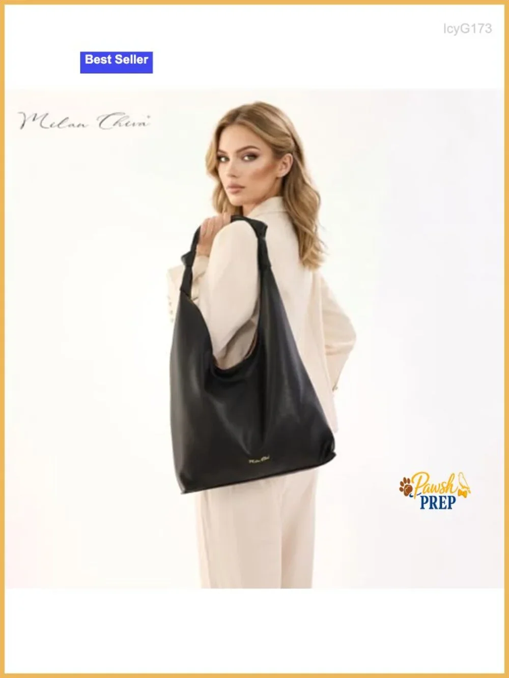 Elegant Vegan Leather Hobo Bag Large Shoulder Tote Purse